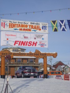 The finish line in Nome