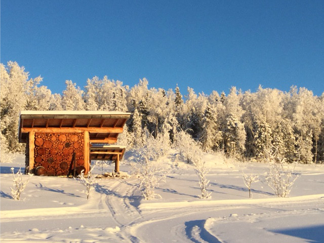 Sauna, cordwood construction